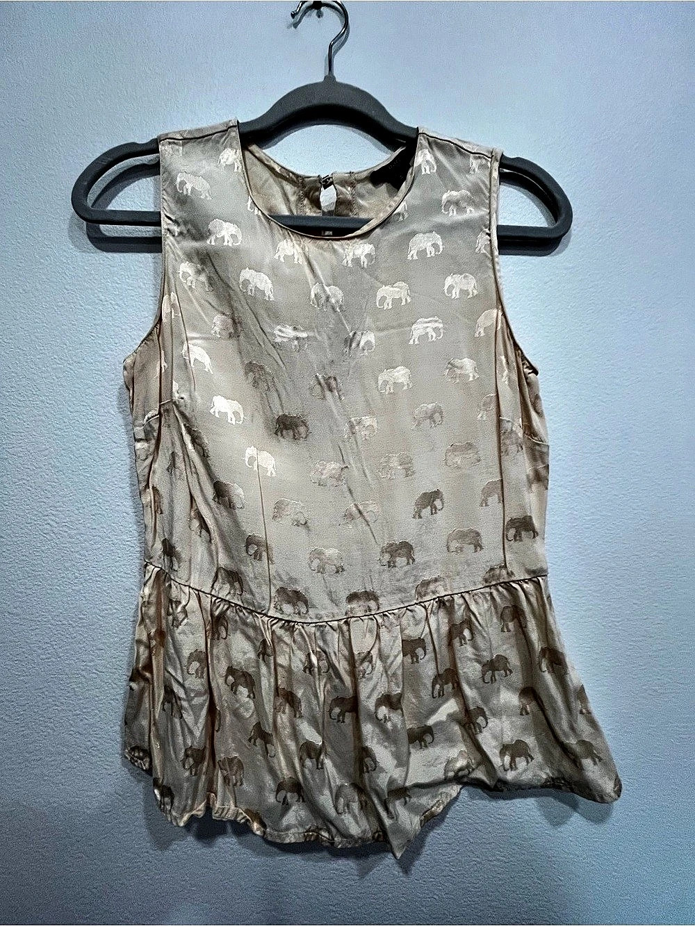 Forever 21 Animal Print Sleeveless Top in Beige Size Small